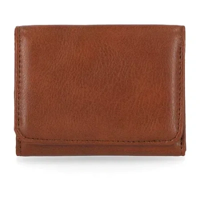 Mundi Anna Mini Womens Rfid Blocking Trifold Wallet In Brown