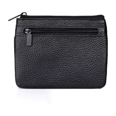 J. Buxton Solid Pebble Coin Case Wallet In Black