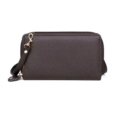 J. Buxton Womens Rfid Blocking Wallet In Brown