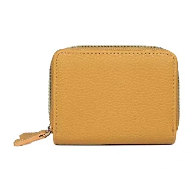 Julia Buxton Wizard Womens Rfid Blocking Accordian Wallet In Yellow