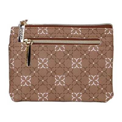 Dopp Large Id Coin Case Womens Rfid Blocking Wallet In Brown