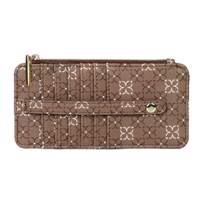 Dopp Thin Card Case Womens Rfid Blocking Wallet In Brown