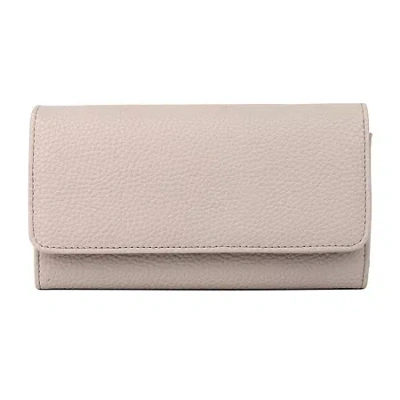 J. Buxton Womens Rfid Blocking Trifold Wallet In Neutral