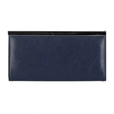 Mundi Womens Rfid Blocking Slim Fold Wallet In Blue