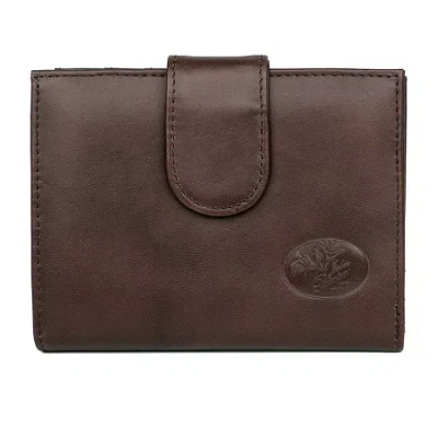 J. Buxton Womens Rfid Blocking Indexer Wallet In Brown