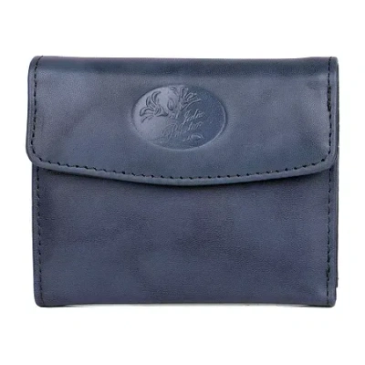 J. Buxton Womens Rfid Blocking Trifold Wallet In Blue