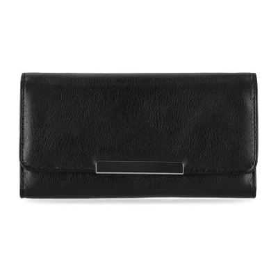 Mundi File Master Womens Expandable Rfid Blocking Accordian Wallet In Black