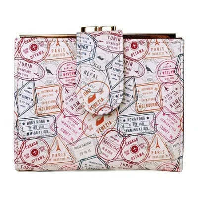 Julia Buxton Lexington Womens Rfid Blocking Bifold Wallet In Multi