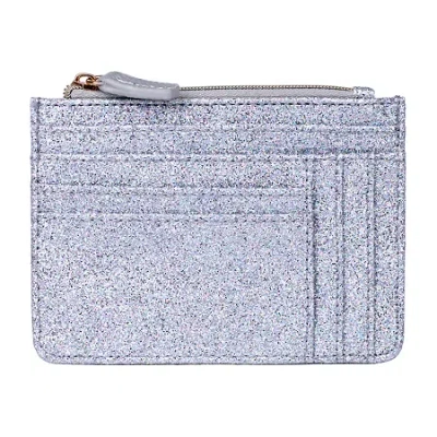 Julia Buxton Slot Coin Pouch Womens Rfid Blocking Wallet In Silver