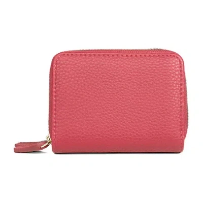 Julia Buxton Wizard Womens Rfid Blocking Accordian Wallet In Red