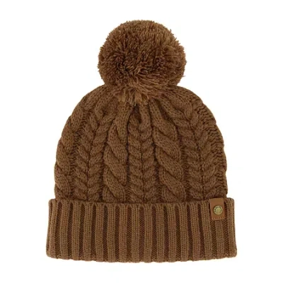 Frye And Co Cable Knit Womens Beanie In Brown