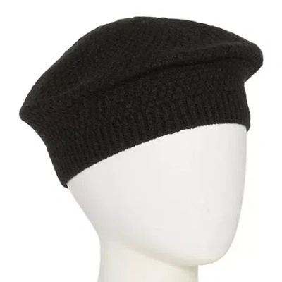 Liz Claiborne Knit Womens Beret In Black