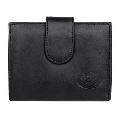 J. Buxton Womens Rfid Blocking Indexer Wallet In Black