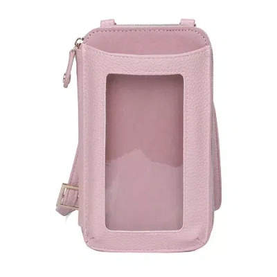 Julia Buxton Everywhere Crossbody Womens Rfid Blocking Wallet In Pink