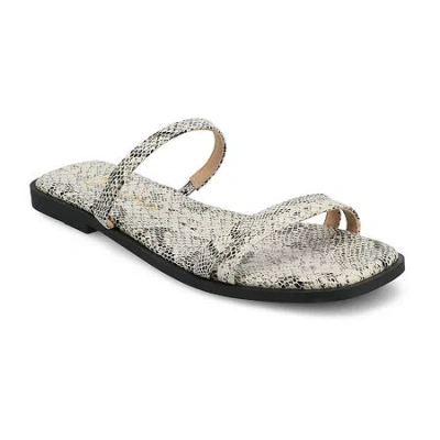 Journee Collection Womens Brisa Flat Sandals In Gray