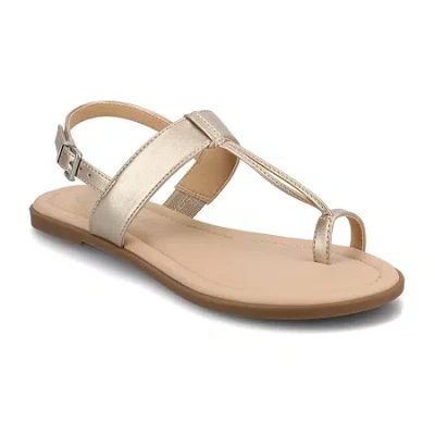Journee Collection Womens Gerra Flat Sandals In Brown