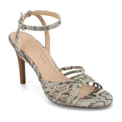 Journee Collection Womens Vanita Heeled Sandals In Gray