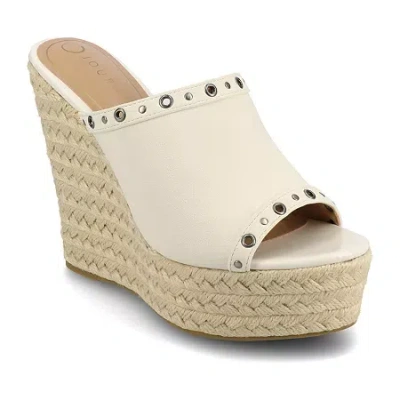 Journee Collection Womens Yari Wedge Sandals In Neutral