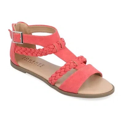 Journee Collection Womens Florence Flat Sandals In Pink