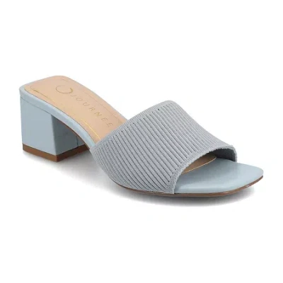 Journee Collection Womens Shilin Heeled Sandals In Blue