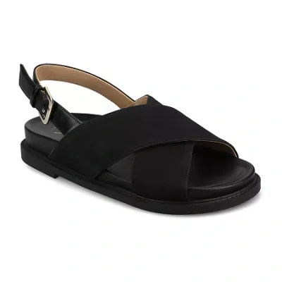 Journee Collection Womens Marinna Flat Sandals In Black