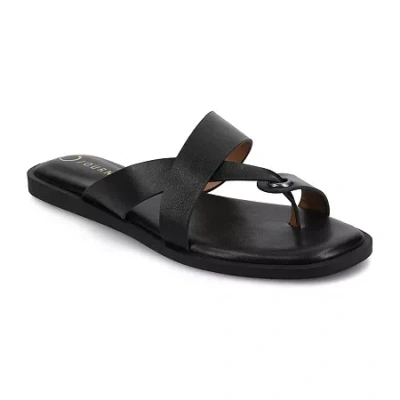 Journee Collection Prizzie Flat Slide Sandal In Black