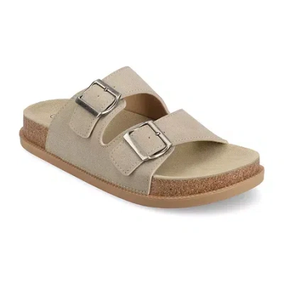 Journee Collection Womens Tula Flat Sandals In Neutral