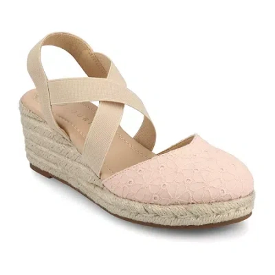 Journee Collection Womens Ashlee Wedge Sandals In Pink