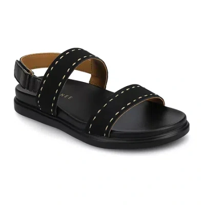 Journee Collection Womens Milie Flat Sandals In Black