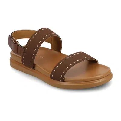Journee Collection Womens Milie Flat Sandals In Brown