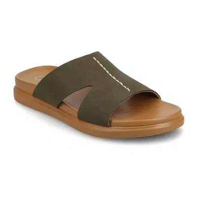 Journee Collection Womens Misey Flat Sandals In Gray