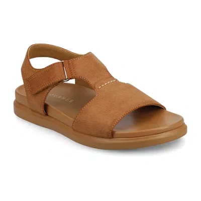 Journee Collection Womens Mira Flat Sandals In Brown
