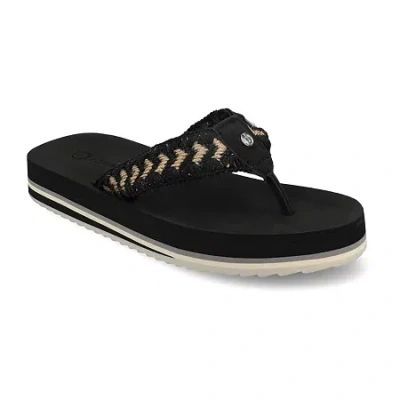 Journee Collection Womens Eloddie Flip-flops In Black