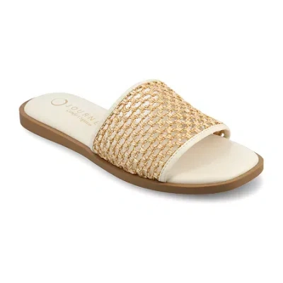 Journee Collection Womens Flat Sandals In Neutral