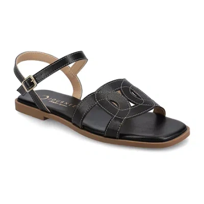 Journee Collection Womens Flat Sandals In Black