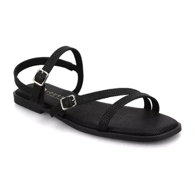 Journee Collection Womens Flat Sandals In Black