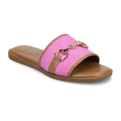 Journee Collection Womens Flat Sandals In Pink