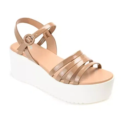 Journee Collection Womens Miragge Strap Sandals In Brown