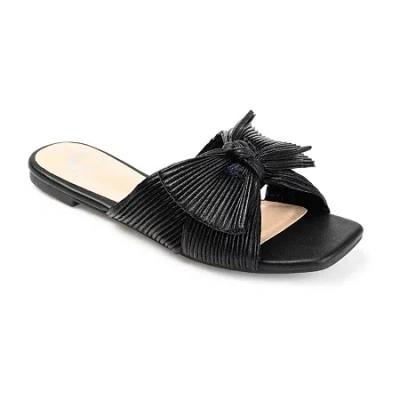 Journee Collection Cloudsteppers Womens Serlina Slide Sandals In Black