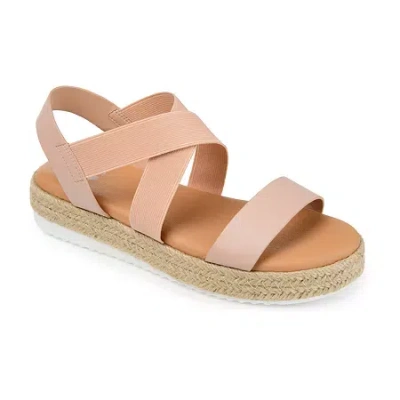 Journee Collection Womens Caroline Wedge Sandals In Pink