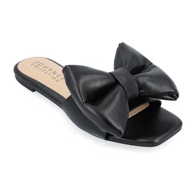 Journee Collection Womens Fayre Flat Sandals In Black