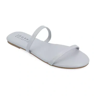 Journee Collection Womens Adyrae Flat Sandals In Blue