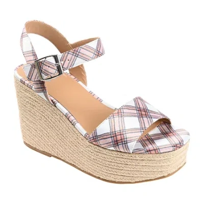 Journee Collection Womens Pearrl Wedge Sandals In Multi