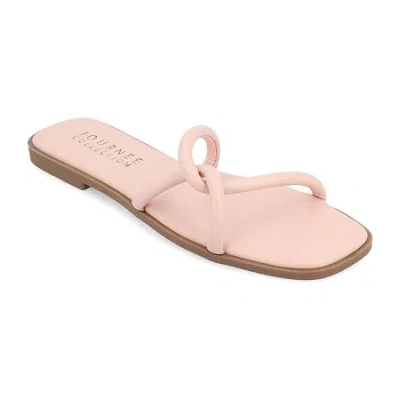 Journee Collection Womens Lauda Flat Sandals In Pink