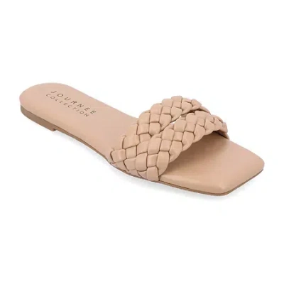 Journee Collection Womens Sawyerr Slide Sandals In Nude