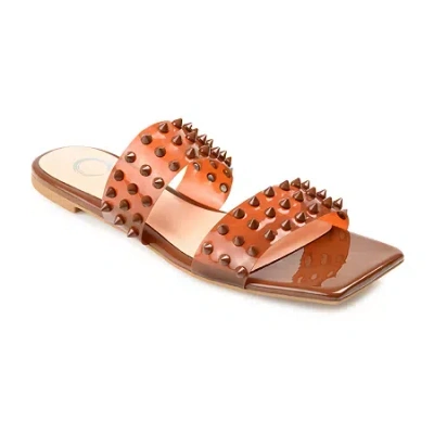 Journee Collection Womens Katari Flat Sandals In Brown