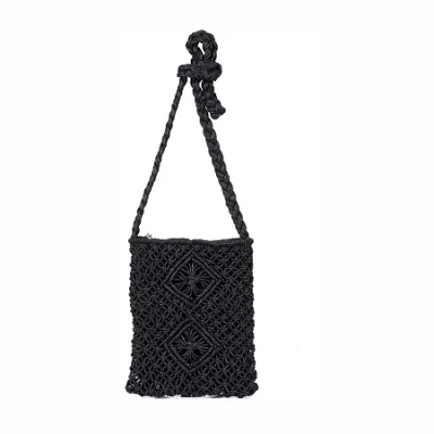 Karla Hanson Boho Macrame I Crossbody Bag In Black