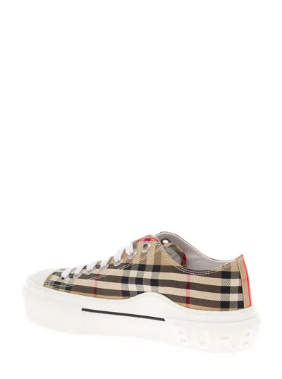 Burberry Vintage Check Beige Sneaker Women In Multi