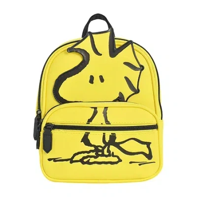 Peanuts Woodstock Full Pose Applique Mini Unisex Adult Adjustable Straps Backpack In Yellow