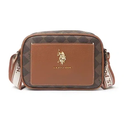 U.s. Polo Assn Signature Camera Crossbody Bag In Brown